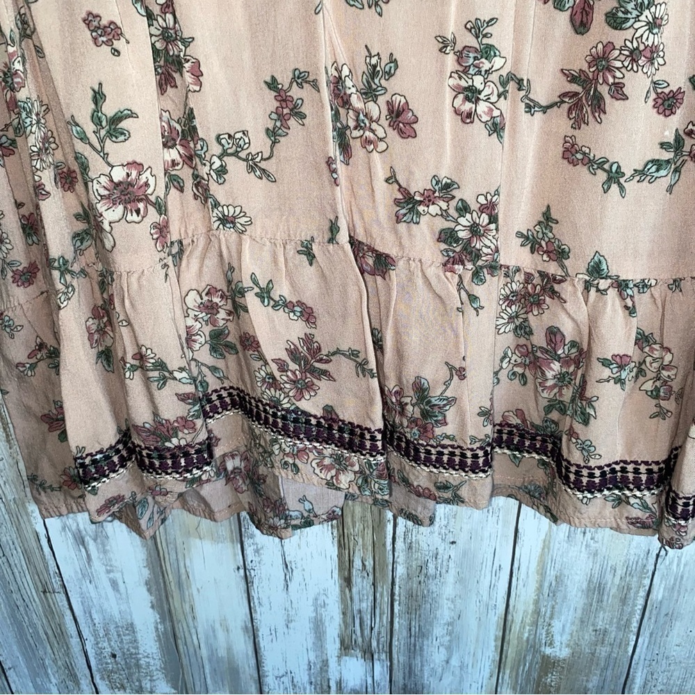 Umgee Mauve Floral Tunic Dress - Picture 2 of 5